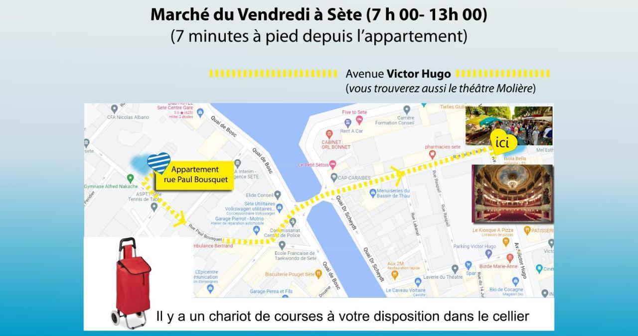 Apartamento + Jardin Au Calme Avec Bbq + Cellier + Garage Sète Exterior foto